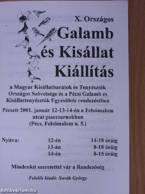 X. Országos Galamb és Kisállat Kiállítás