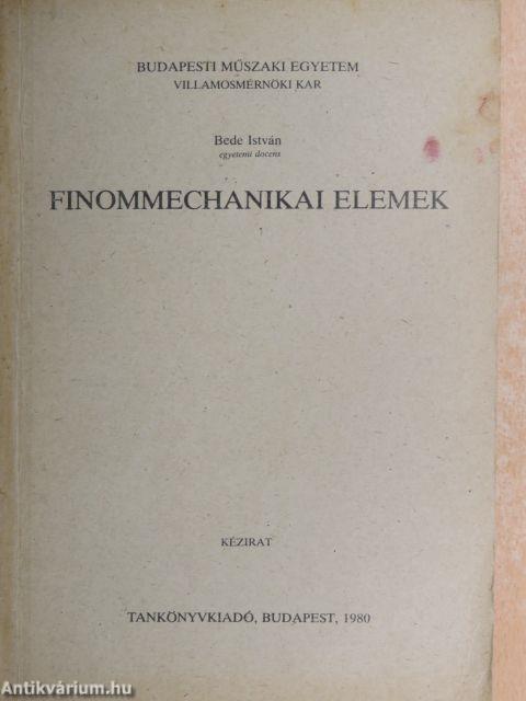 Finommechanikai elemek