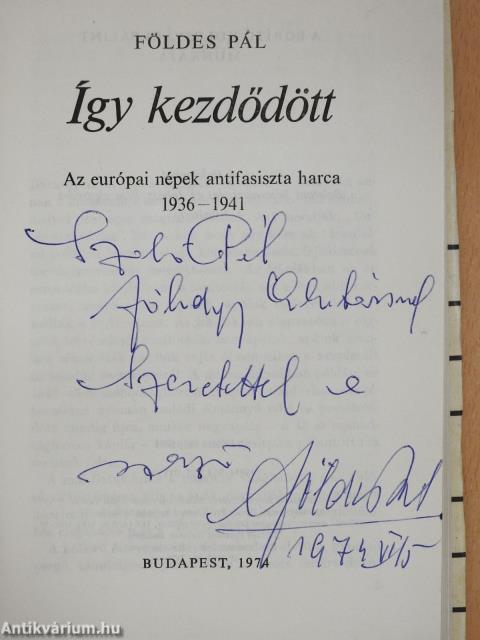 Így kezdődött (dedikált példány)