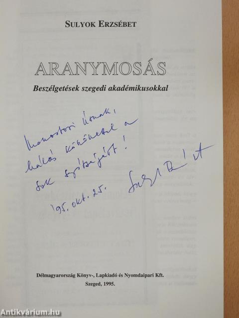 Aranymosás (dedikált példány)