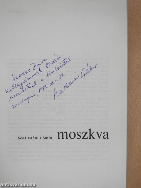 Moszkva (dedikált példány)