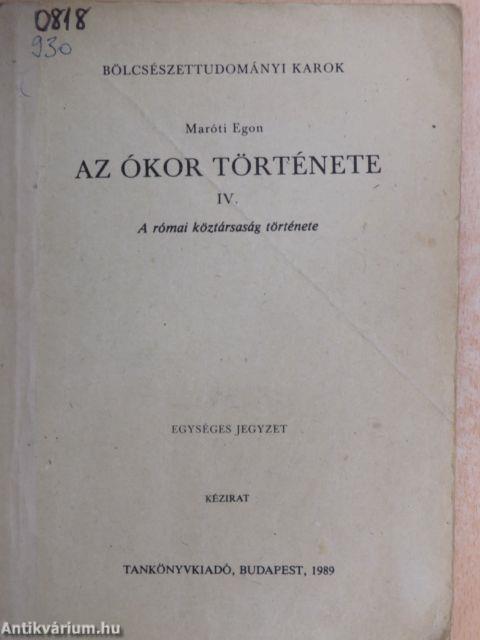 Az ókor története IV.