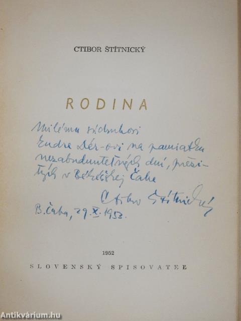 Rodina (dedikált példány)