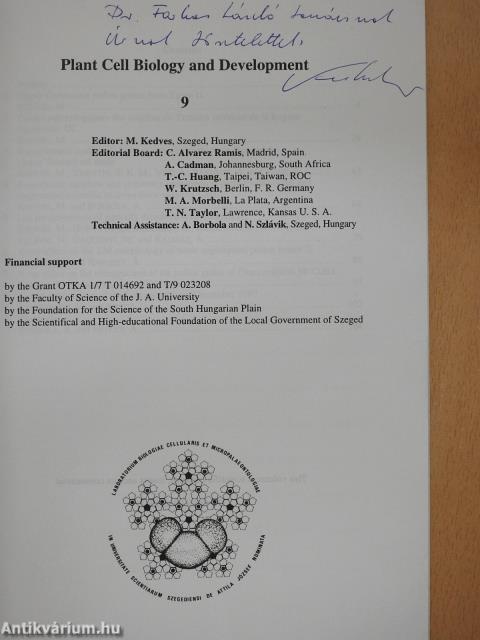 Plant Cell Biology and Development 9. (dedikált példány)