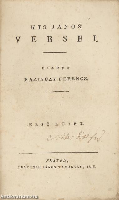 Kis János versei I-III.