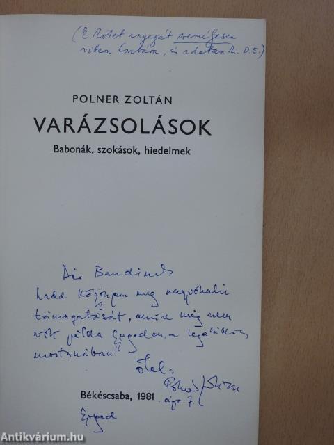 Varázsolások (dedikált példány)