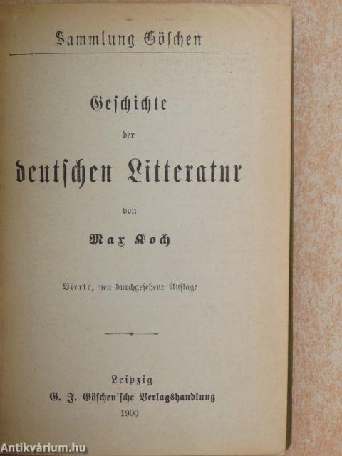 Geschichte der Deutschen Litteratur (gótbetűs)