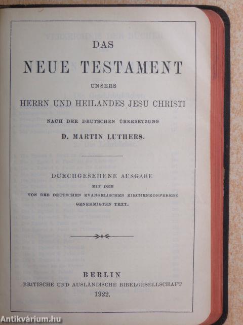 Die Bibel (Dr. Castiglione László könyvtárából)