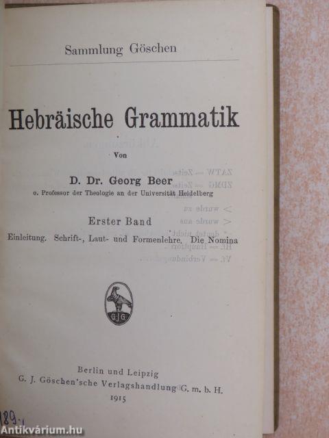 Hebräische grammatik I.