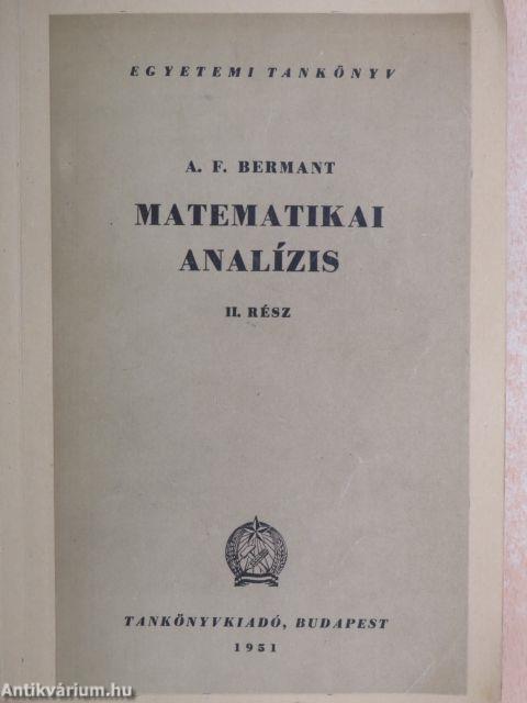 Matematikai analízis II.