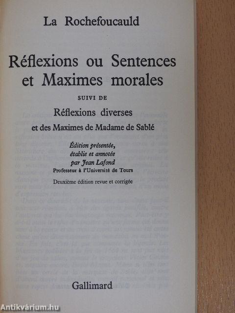 Réflexions ou Sentences et Maximes morales