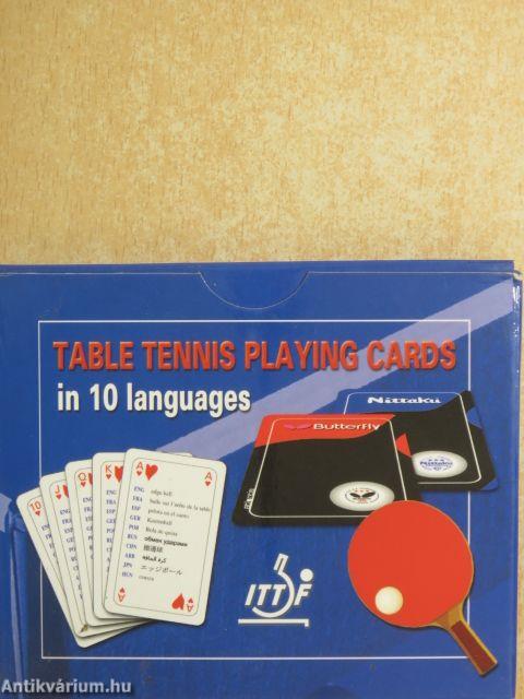 Table Tennis Playing Cards in 10 languages