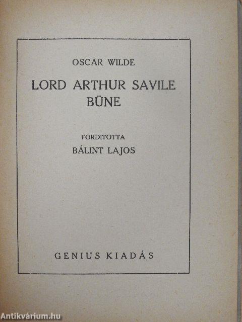 Lord Arthur Savile büne/A cantervillei kisértet