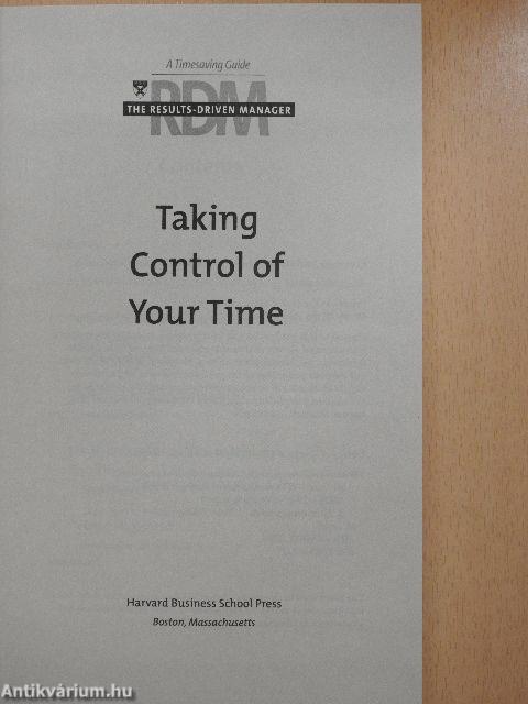 Taking Control of Your Time