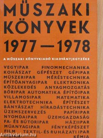 Műszaki könyvek 1977-1978