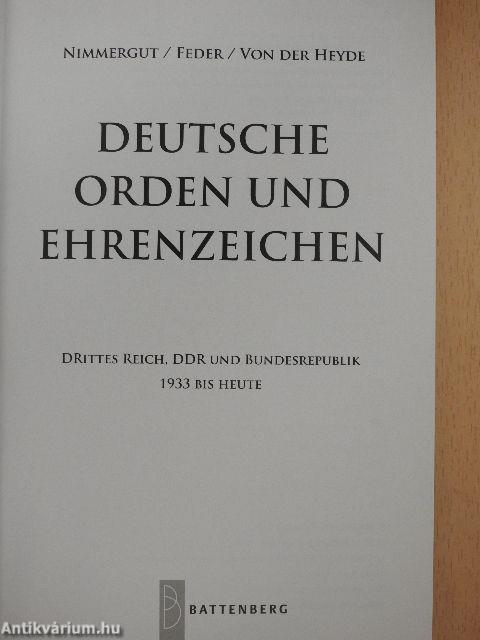 Deutsche Orden und Ehrenzeichen