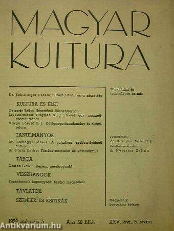 Magyar Kultúra 1938. máricus 5.