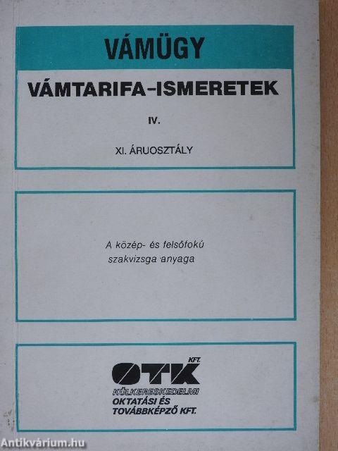 Vámtarifa-ismeretek IV.