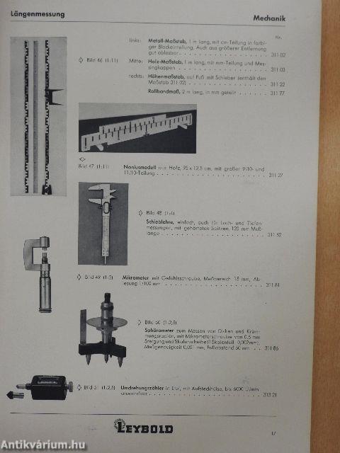 Physikalische Apparate für den Unterricht