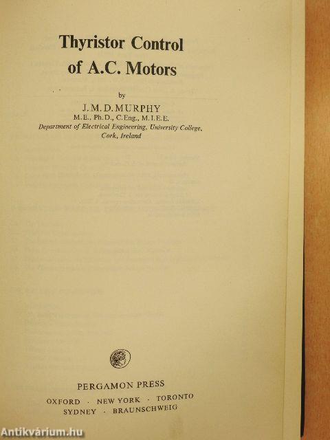 Thyristor Control of A. C. Motors