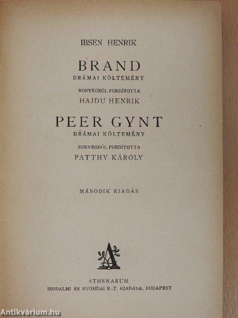 Brand/Peer Gynt