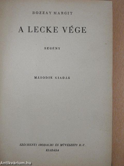 A lecke vége