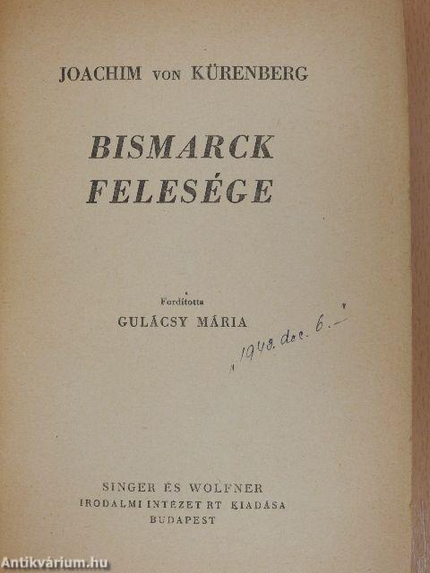 Bismarck felesége