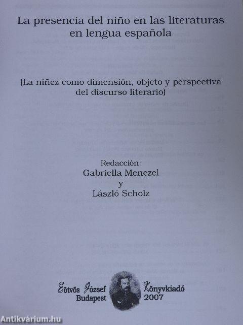 La presencia del nino en las literaturas en lengua espanola
