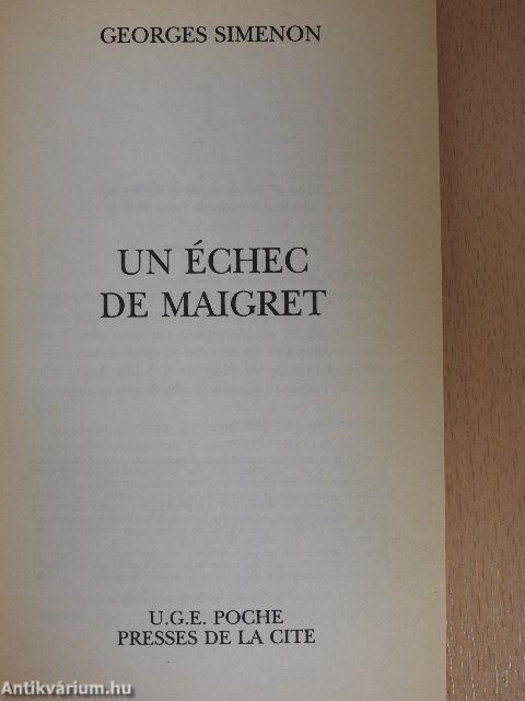 Un échec de Maigret