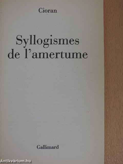 Syllogismes de l'amertume