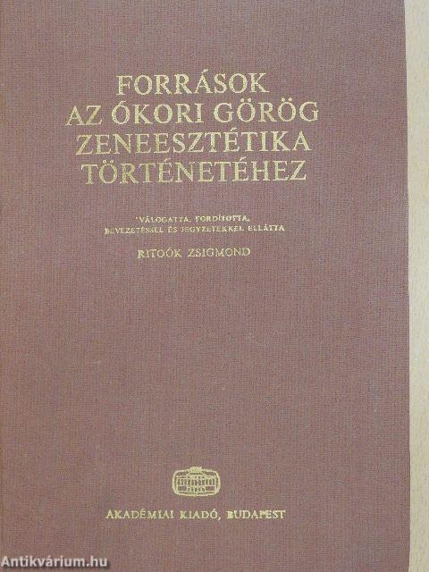 Források az ókori görög zeneesztétika történetéhez