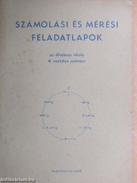 Számolási és mérési feladatlapok