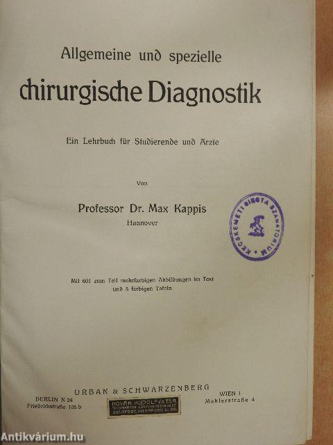 Allgemeine und spezielle chirurgische Diagnostik