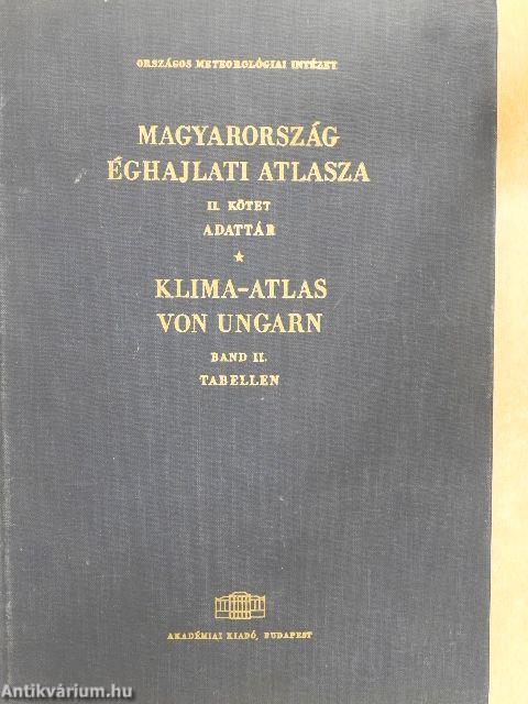 Magyarország éghajlati atlasza II.