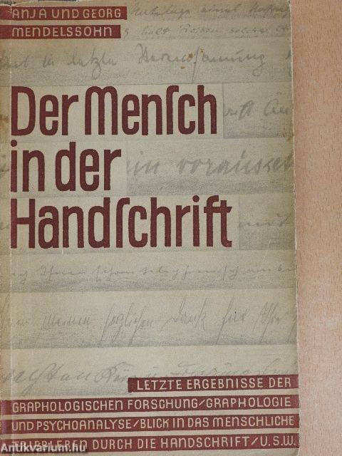 Der Mensch in der Handschrift