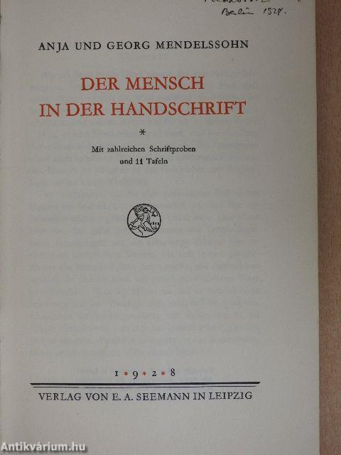 Der Mensch in der Handschrift