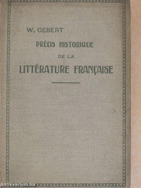 Précis historique de la littérature francaise