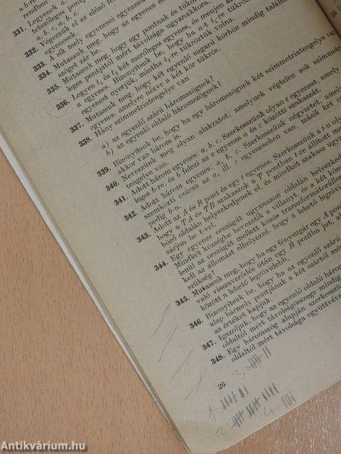 Geometriai feladatok gyűjteménye I.