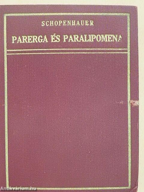 Parerga és paralipomena I-IV.