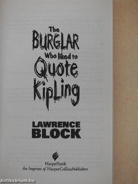 The Burglar Who Liked to Quote Kipling