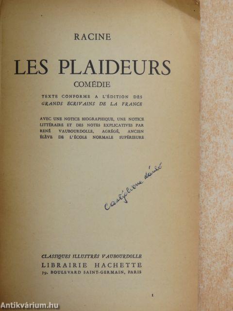 Les Plaideurs (Dr. Castiglione László könyvtárából)