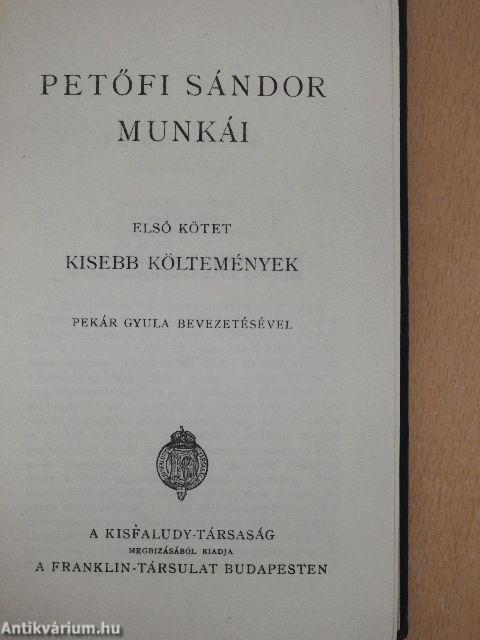 Petőfi Sándor munkái I-IV.