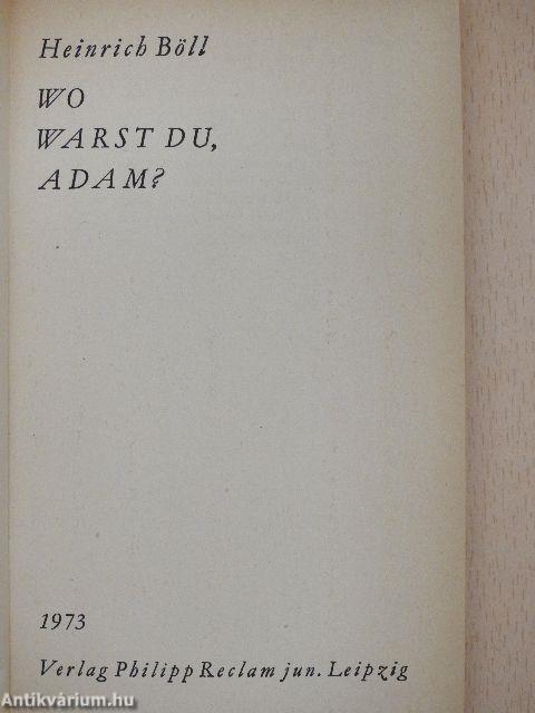 Wo Warst du, Adam?