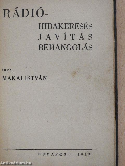 Rádió-hibakeresés, javítás, behangolás