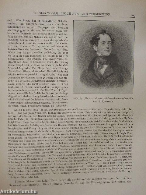 Die Englische Literatur des 19. und 20. Jahrhunderts (Dr. Castiglione László könyvtárából)