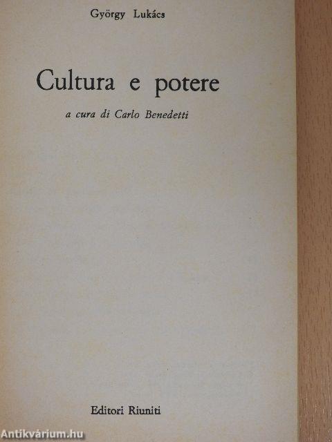 Cultura e potere