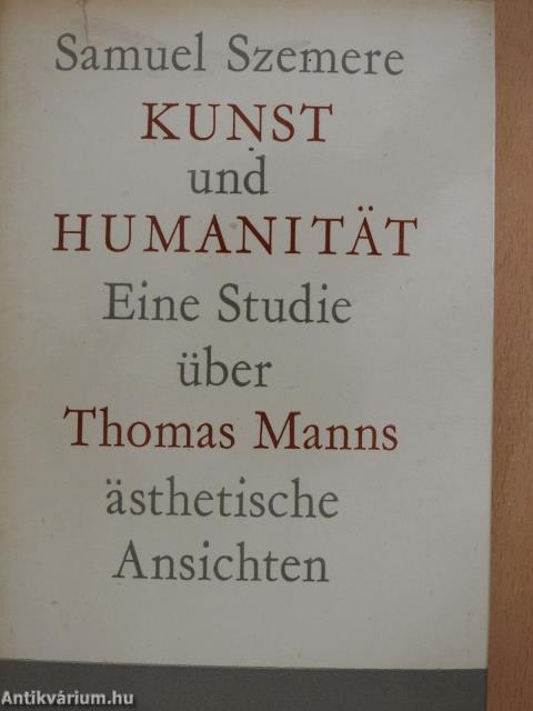 Kunst und Humanität (dedikált példány)