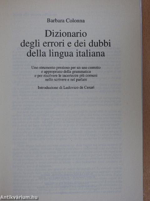 Dizionario degli errori e dei dubbi della lingua italiana