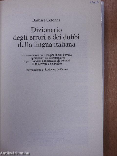 Dizionario degli errori e dei dubbi della lingua italiana