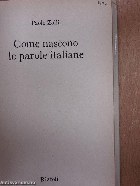 Come nascono le parole italiane